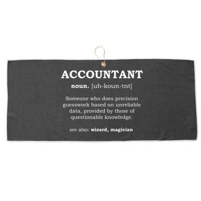 Accountant Funny Job Title Dictionary Profession Definition Large Microfiber Waffle Golf Towel