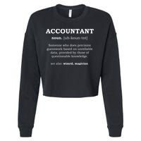 Accountant Funny Job Title Dictionary Profession Definition Cropped Pullover Crew