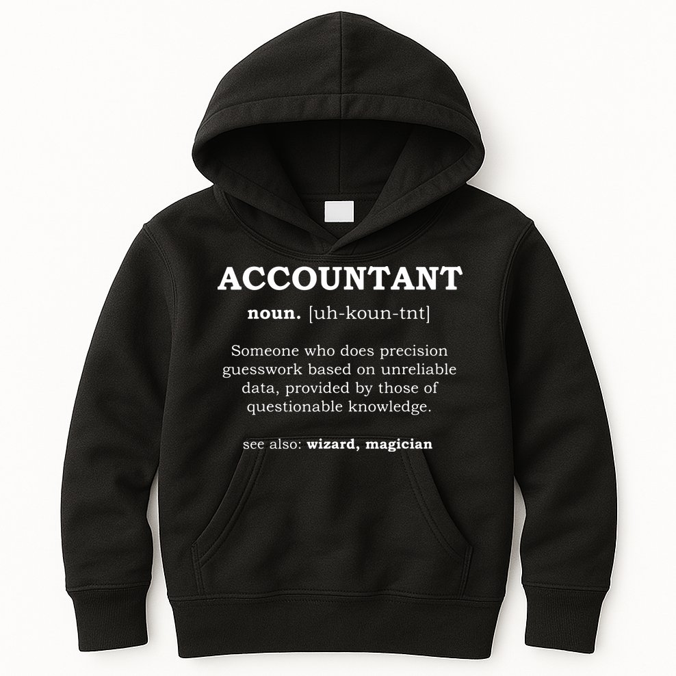 Accountant Funny Job Title Dictionary Profession Definition Kids Hoodie