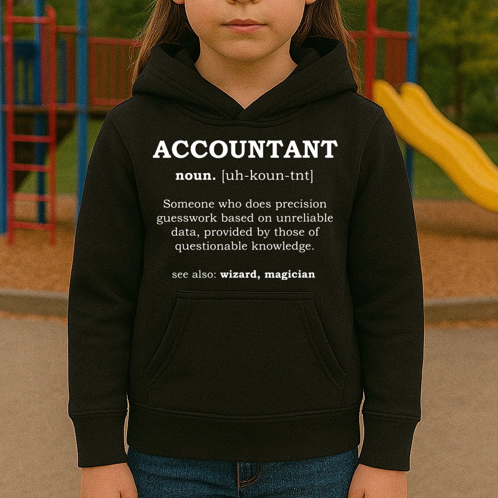 Accountant Funny Job Title Dictionary Profession Definition Kids Hoodie