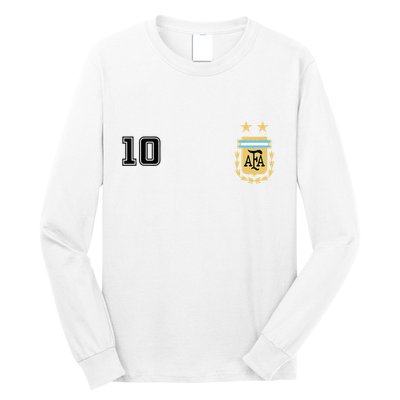 Argentina Flag Jersey Vintage Futbol Soccer Remera Long Sleeve Shirt