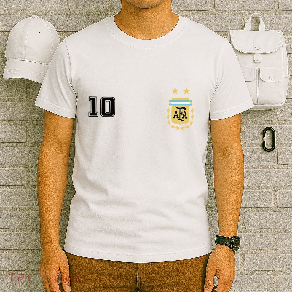 Argentina Flag Jersey Vintage Futbol Soccer Remera T-Shirt