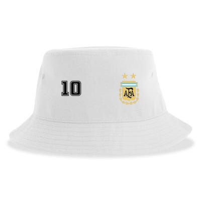 Argentina Flag Jersey Vintage Futbol Soccer Remera Sustainable Bucket Hat