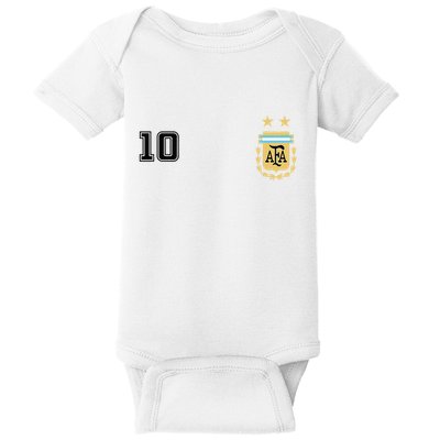 Argentina Flag Jersey Vintage Futbol Soccer Remera Baby Bodysuit