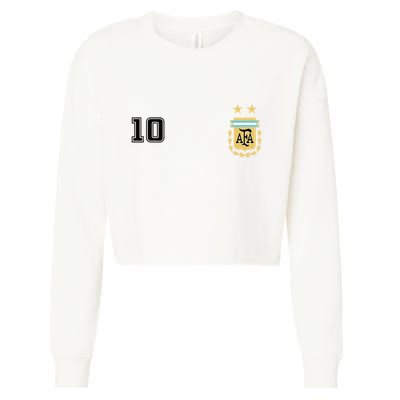 Argentina Flag Jersey Vintage Futbol Soccer Remera Cropped Pullover Crew