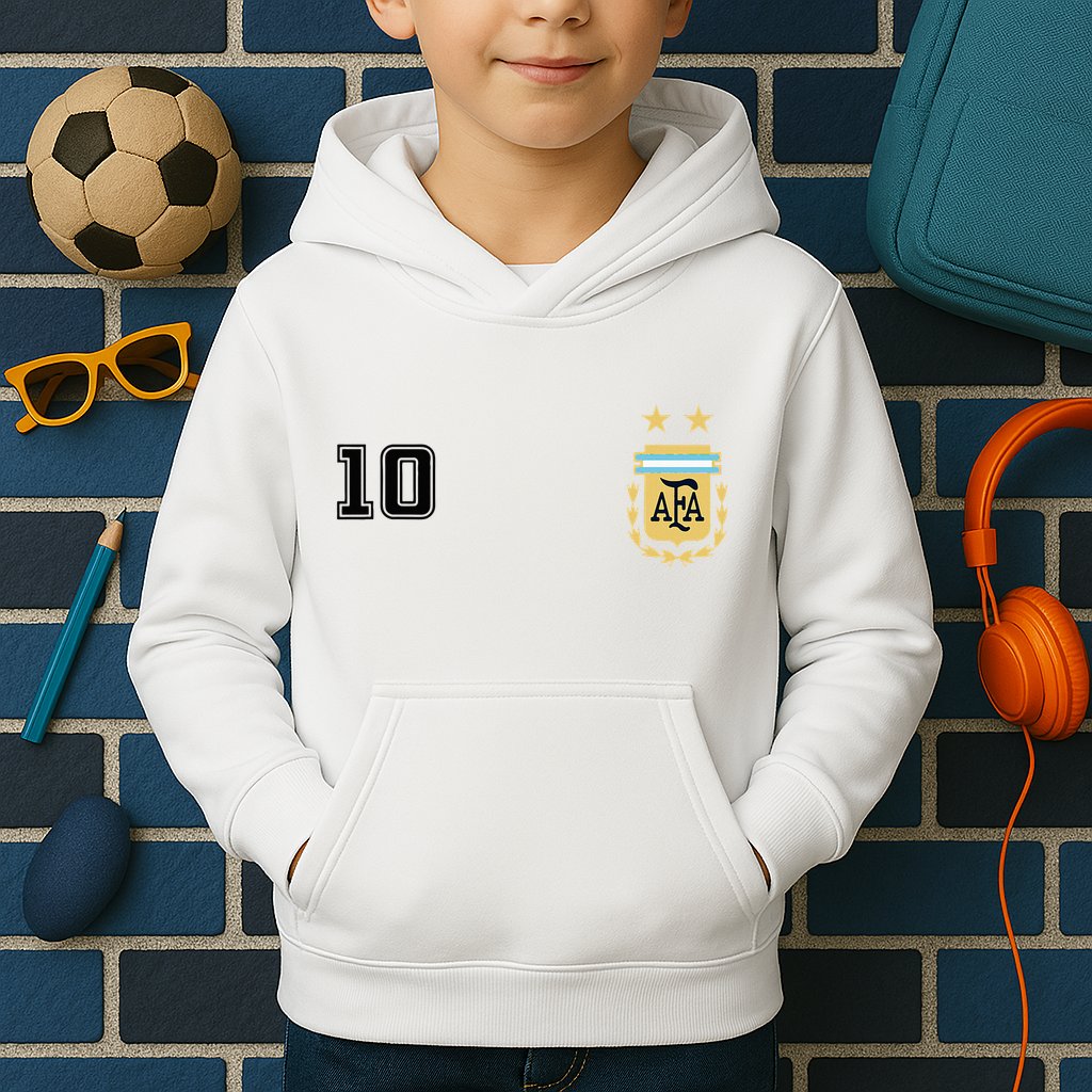Argentina Flag Jersey Vintage Futbol Soccer Remera Kids Hoodie