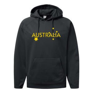 Australia Flag Jersey Performance Fleece Hoodie