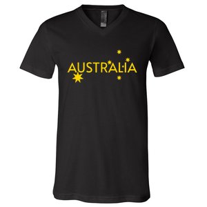 Australia Flag Jersey V-Neck T-Shirt