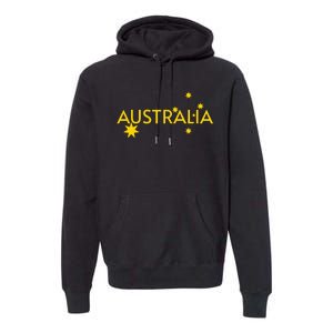 Australia Flag Jersey Premium Hoodie