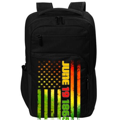 American Flag Juneteenth June 19 1865 Black History Melanin Gift Impact Tech Backpack