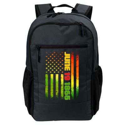 American Flag Juneteenth June 19 1865 Black History Melanin Gift Daily Commute Backpack