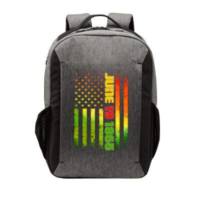 American Flag Juneteenth June 19 1865 Black History Melanin Gift Vector Backpack