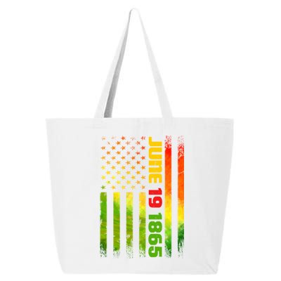 American Flag Juneteenth June 19 1865 Black History Melanin Gift 25L Jumbo Tote