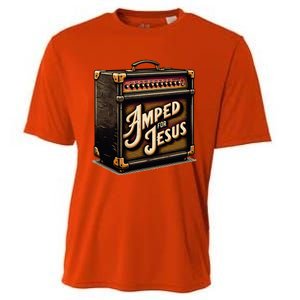 Amped for Jesus Christian Worship Music Praise and Faith Cooling Performance Crew T-Shirt