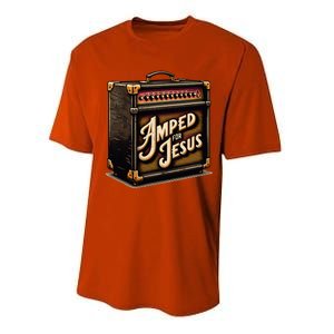 Amped for Jesus Christian Worship Music Praise and Faith Performance Sprint T-Shirt