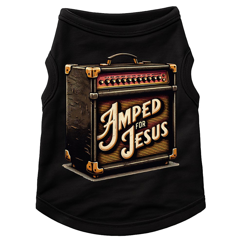 Amped for Jesus Christian Worship Music Praise and Faith Doggie Tank
