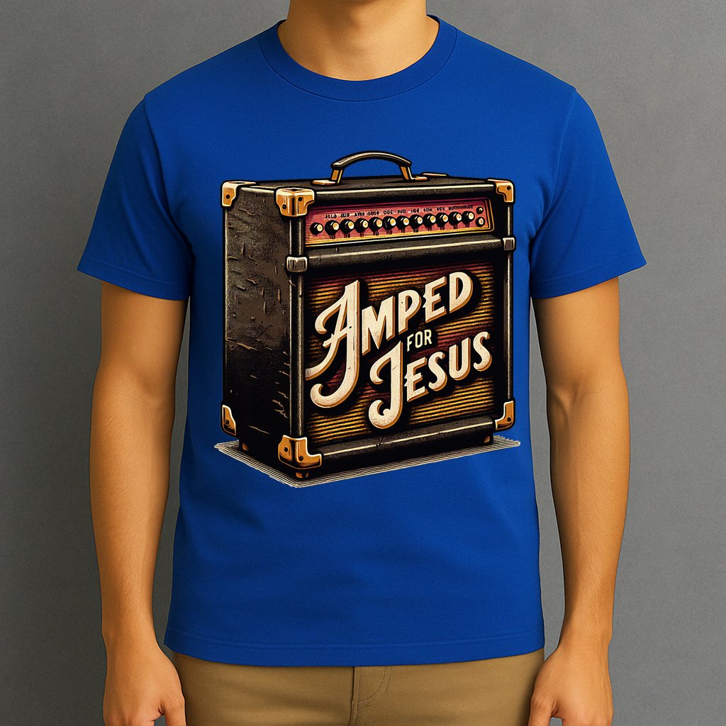 Amped for Jesus Christian Worship Music Praise and Faith T-Shirt