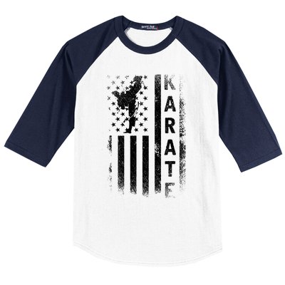 America Flag Japan Martial Arts Ninja Gift Karate Baseball Sleeve Shirt