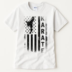 America Flag Japan Martial Arts Ninja Gift Karate Tall T-Shirt