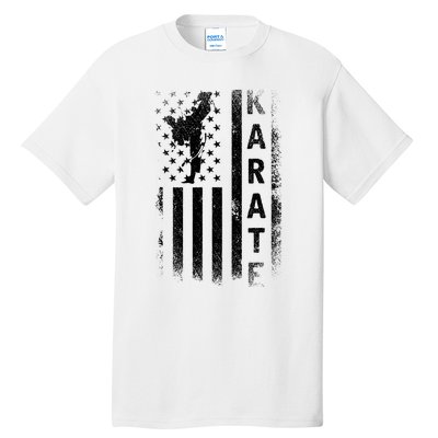 America Flag Japan Martial Arts Ninja Gift Karate Tall T-Shirt