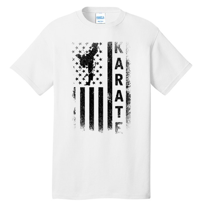 America Flag Japan Martial Arts Ninja Gift Karate Tall T-Shirt