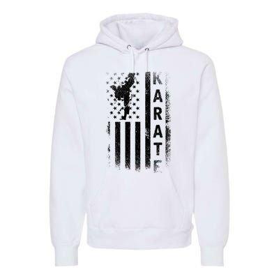 America Flag Japan Martial Arts Ninja Gift Karate Premium Hoodie