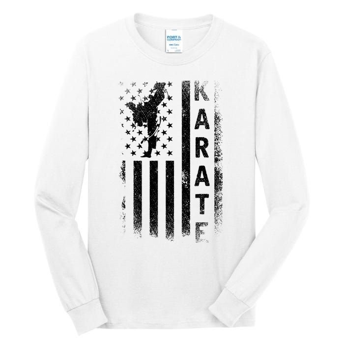 America Flag Japan Martial Arts Ninja Gift Karate Tall Long Sleeve T-Shirt