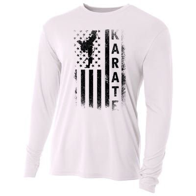 America Flag Japan Martial Arts Ninja Gift Karate Cooling Performance Long Sleeve Crew