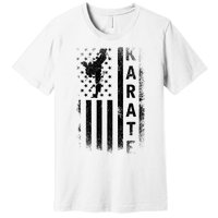 America Flag Japan Martial Arts Ninja Gift Karate Premium T-Shirt