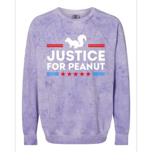 American Flag Justice For Peanut The Squirrels 2024 Gift Colorblast Crewneck Sweatshirt