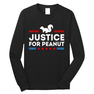 American Flag Justice For Peanut The Squirrels 2024 Gift Long Sleeve Shirt