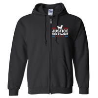 American Flag Justice For Peanut The Squirrels 2024 Gift Full Zip Hoodie