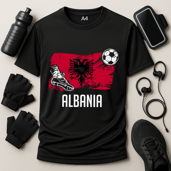 Albania Flag Jersey Albanian Soccer Team Albanian Cooling Performance Crew T-Shirt