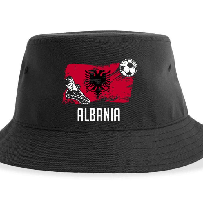 Albania Flag Jersey Albanian Soccer Team Albanian Sustainable Bucket Hat