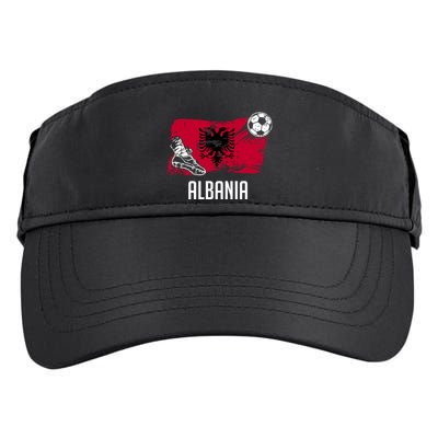 Albania Flag Jersey Albanian Soccer Team Albanian Adult Drive Performance Visor