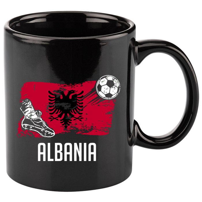 Albania Flag Jersey Albanian Soccer Team Albanian 11oz C Handle Ceramic Mug