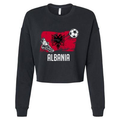 Albania Flag Jersey Albanian Soccer Team Albanian Cropped Pullover Crew