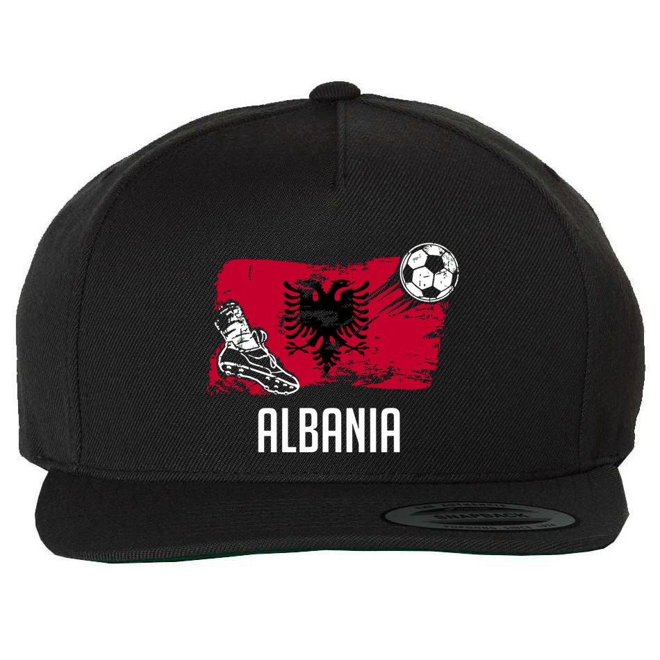 Albania Flag Jersey Albanian Soccer Team Albanian Wool Snapback Cap