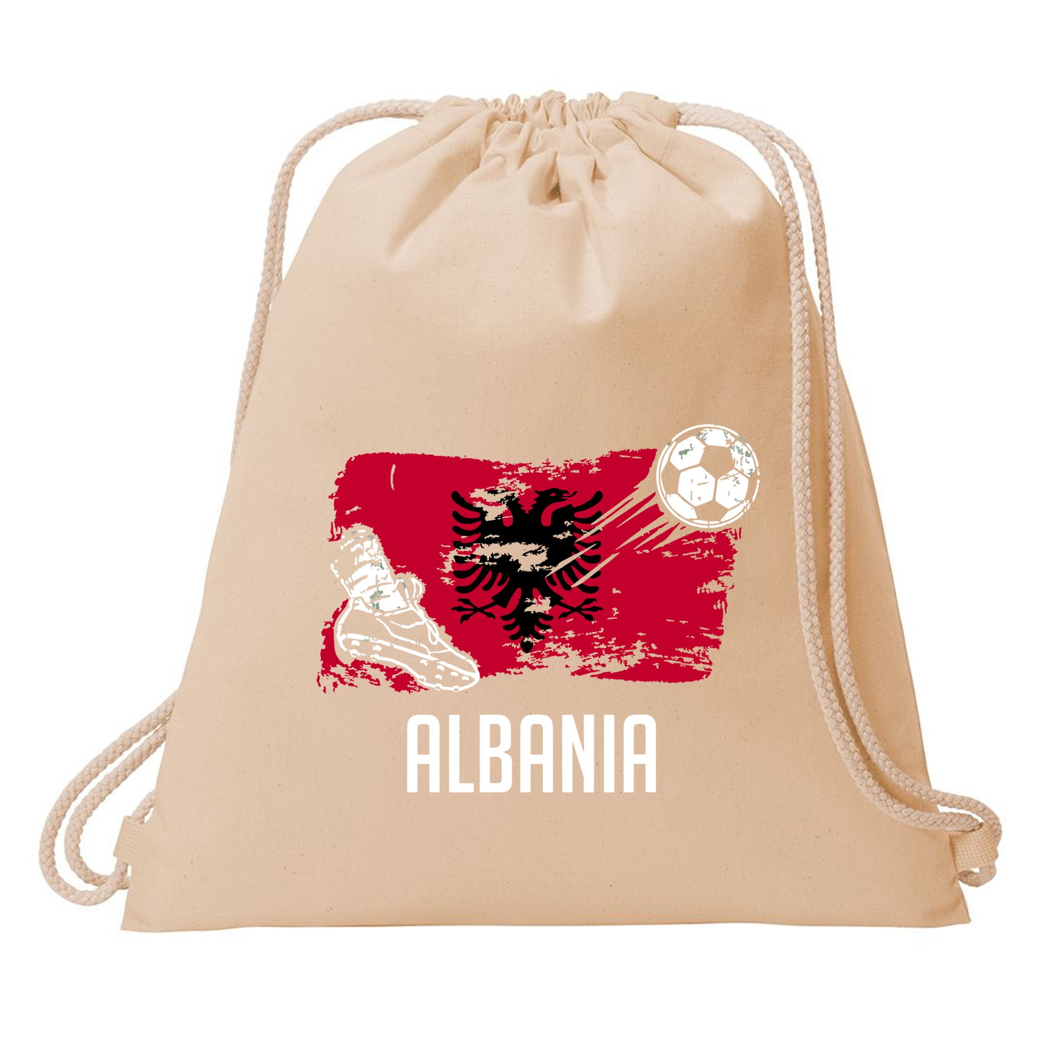Albania Flag Jersey Albanian Soccer Team Albanian Drawstring Bag