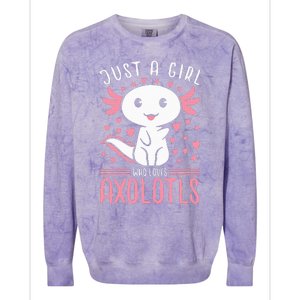 Axolotl for Just a Girl Who Loves Axolotls Colorblast Crewneck Sweatshirt