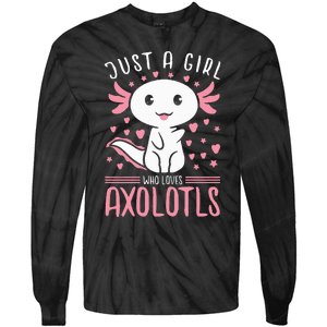 Axolotl for Just a Girl Who Loves Axolotls Tie-Dye Long Sleeve Shirt