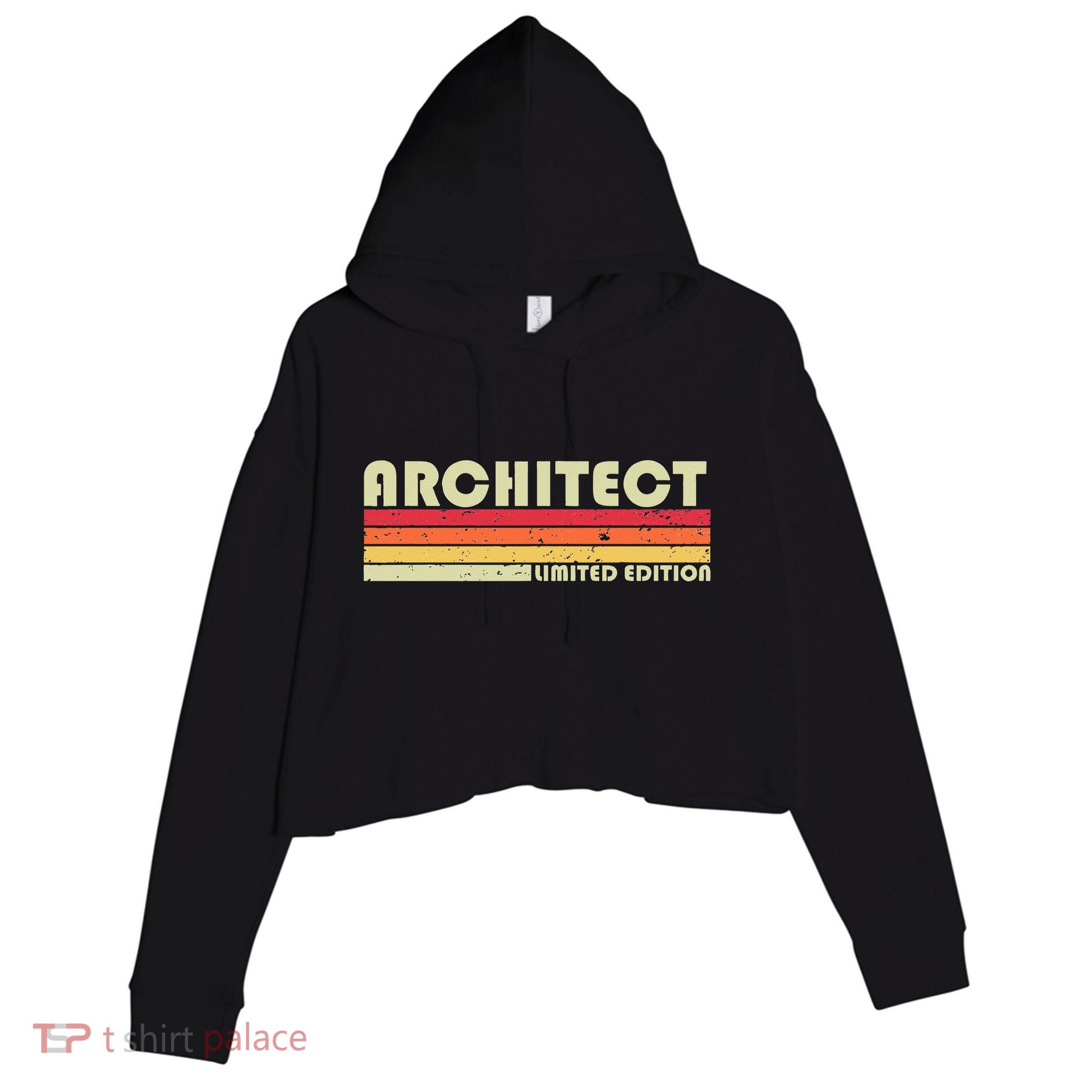 ARCHITECT Funny Job Title Profession Birthday Worker Idea Crop Fleece Hoodie