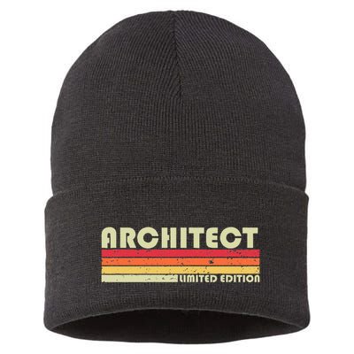 ARCHITECT Funny Job Title Profession Birthday Worker Idea Sustainable Knit Beanie