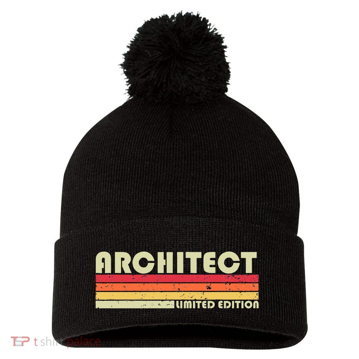 ARCHITECT Funny Job Title Profession Birthday Worker Idea Pom Pom 12in Knit Beanie