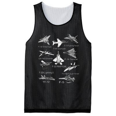 American Fighters Jets F22 Raptor F14 Tomcat Plane Spotting Mesh Reversible Basketball Jersey Tank