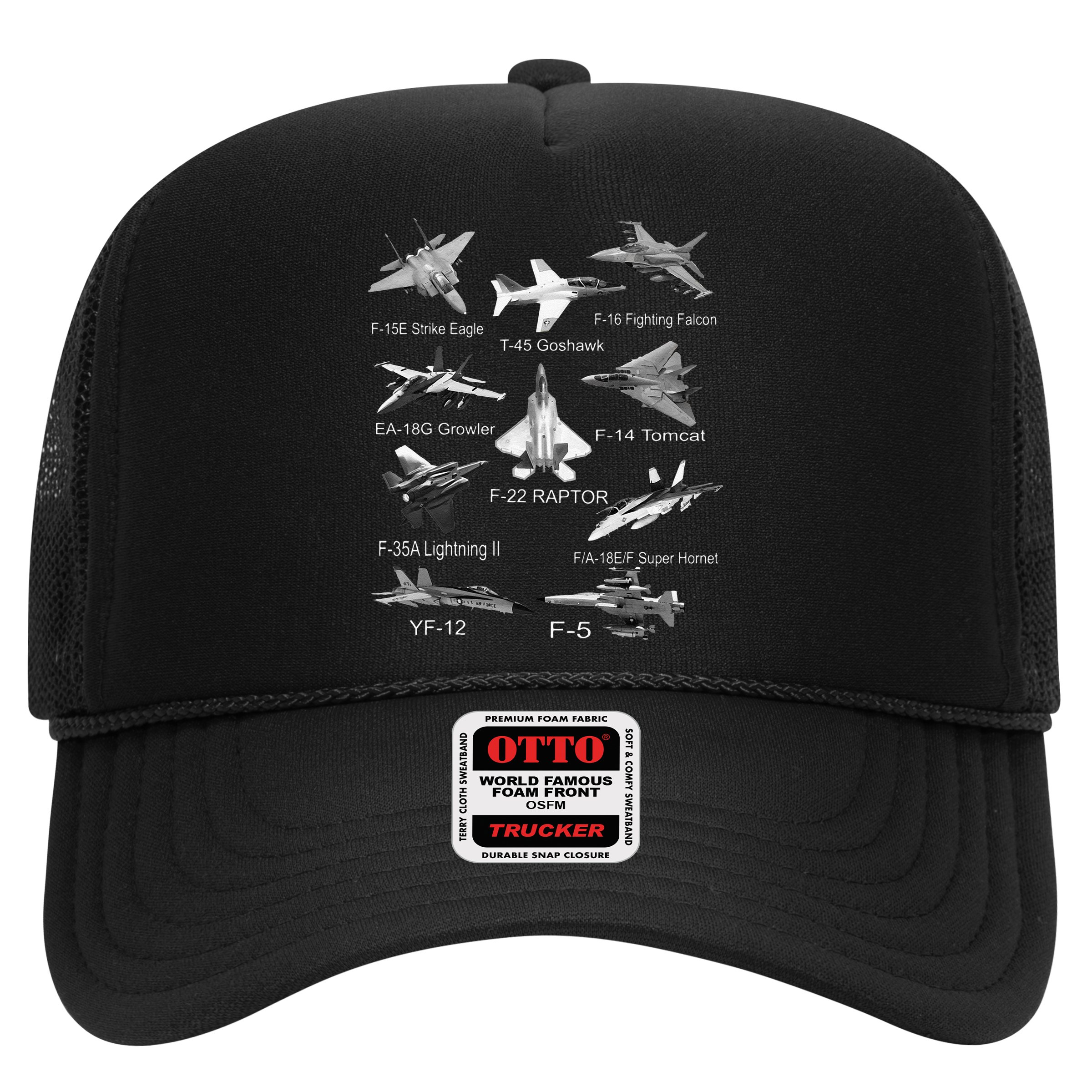 American Fighters Jets F22 Raptor F14 Tomcat Plane Spotting Hat