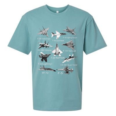 American Fighters Jets F22 Raptor F14 Tomcat Plane Spotting Sueded Cloud Jersey T-Shirt