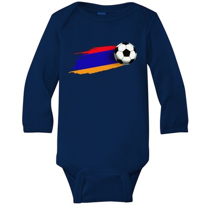 Armenia Flag Jersey Armenian Soccer Team Armenian Baby Long Sleeve Bodysuit