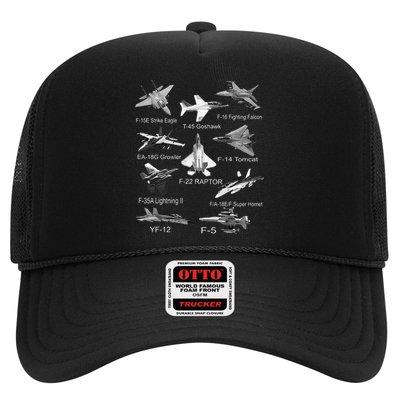 American Fighters Jets F22 Raptor F14 Tomcat Plane Spotting Trucker Hat