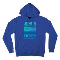 American Flag Jesus Is My Savior Trump Is My President Gift Hoodie